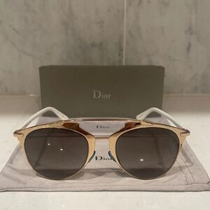 CHRISTIAN DIOR MIRRORED AVIATOR SUNGLASSES